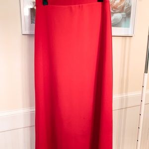 Red maxi skirt